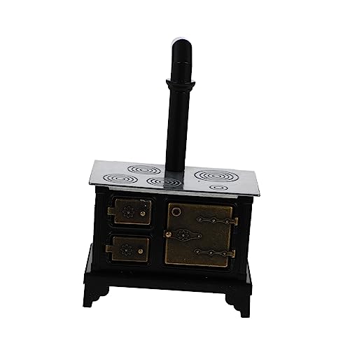 BESTonZON Mini-Eisenofen gehrungswinkel filges Miniaturmöbel swor puppenstubenmöbel Mini- -Szenen-Layout Kinderspielzeug Mini-Hausornamente Mini-Hausmöbelmodell Mini-Kochherd Black von BESTonZON