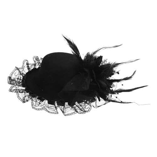 BESTonZON Mini Fascinator Hut mit Federschmuck Kleiner Top Hat Haarclip für Damen und Mädchen Vielseitig für Tee Party Geburtstag Tanzveranstaltungen Stabiles Stoffmaterial Sicherer von BESTonZON