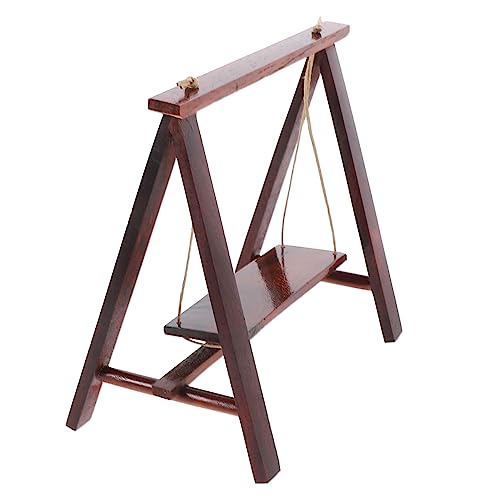 BESTonZON Mini -Hausdekorationen für kinderspielzeug spielzeuge für Miniaturgarten Kid Toys Mikro Mädchen kleine Schaukelstatue Mini-Swing-Statue-Ornament Holz Brown BESTonZON Mini -Hausdekorationen für kinderspielzeug spielzeuge für Miniaturgarten Kid Toys Mikro Mädchen kleine Schaukelstatue Mini-Swing-Statue-Ornament Holz Brown von BESTonZON