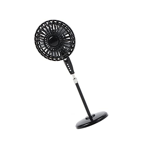 BESTonZON Mini-Hausventilator Kinderwagen Handventilator Tragbarer -Fan USB-Lüfter für kinderspielzeug Miniatur-Bodenventilator Lüfterform Legierung Black von BESTonZON
