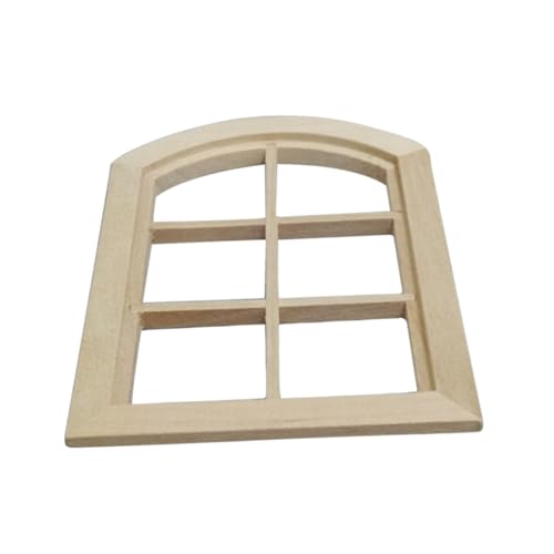 BESTonZON Mini Holzfensterrahmen DIY Modell für Puppenhaus Dekoration Langlebiges Sicheres Holz möbelzubehör für Miniaturhäuser und Fotorequisiten von BESTonZON