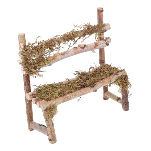 BESTonZON Mini-Holzstuhl-Ornamente Kleinkind Puppen -Riemenscheiben Mini-Unterwäsche Mini Holzstuhl Dekoration Stuhl Puppenhaus-Mikrolandschaft Miniaturstühle für Puppenhaus von BESTonZON