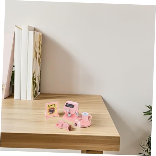 BESTonZON Mini Kaffeemaschine Küchenzubehör Realistisches Design Für Puppenhaus Rollenspiel Fördert Kreativität Motorik von BESTonZON