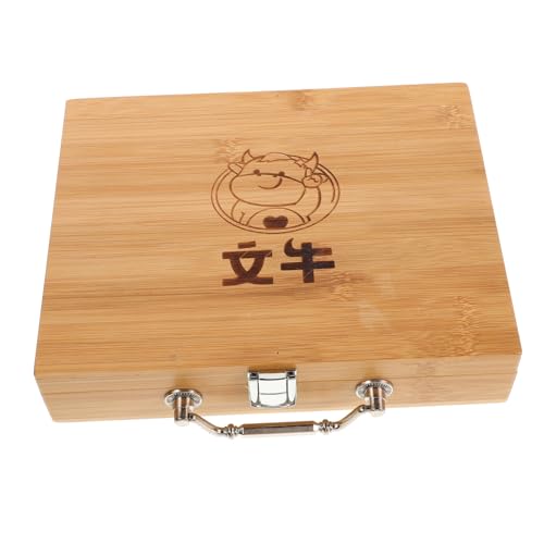 BESTonZON Mini-Mahjong-Set Mahjong-Steine Aufbewahrungsbox Aus Holz Im Chinesischen Stil Griff Für Unterwegs BESTonZON Mini-Mahjong-Set Mahjong-Steine Aufbewahrungsbox Aus Holz Im Chinesischen Stil Griff Für Unterwegs von BESTonZON