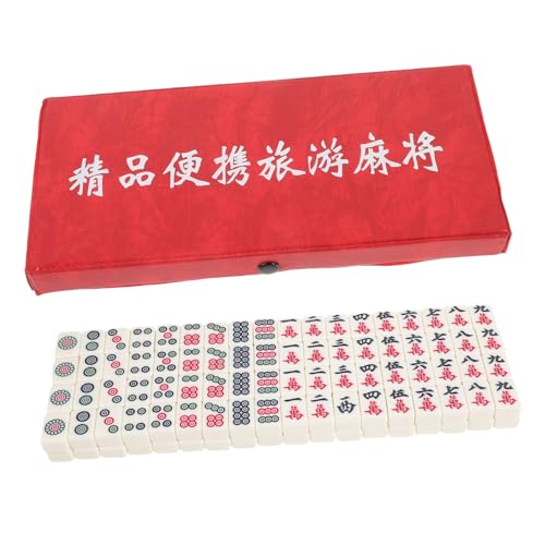 BESTonZON Mini Mahjong Set Tragbares Reise Mahjong Spiel mit Glatten Sicheren Fliesen Klassisches Chinesisches Spiel für Familie Freunde Party und Denktraining Kompakt und Leicht BESTonZON Mini Mahjong Set Tragbares Reise Mahjong Spiel mit Glatten Sicheren Fliesen Klassisches Chinesisches Spiel für Familie Freunde Party und Denktraining Kompakt und Leicht von BESTonZON