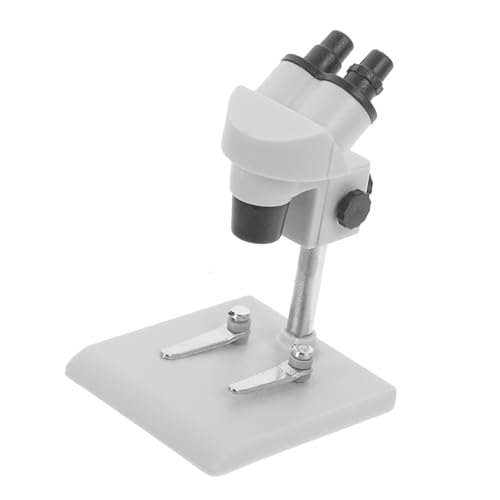 BESTonZON Mini-Mikroskop tragbares mikroskop bastelset Simulation Mikroskop Modell Miniaturmikroskop Pädagogisches künstliches Minimikroskop Spielszene Plastik Weiß von BESTonZON