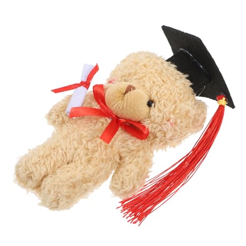 BESTonZON Mini Plüsch Abschlussbär mit Abschlussmütze Brauner Niedlicher Blumen Bär für Abschlussfeiern Geschenkidee für College und Schule Klasse BESTonZON Mini Plüsch Abschlussbär mit Abschlussmütze Brauner Niedlicher Blumen Bär für Abschlussfeiern Geschenkidee für College und Schule Klasse von BESTonZON