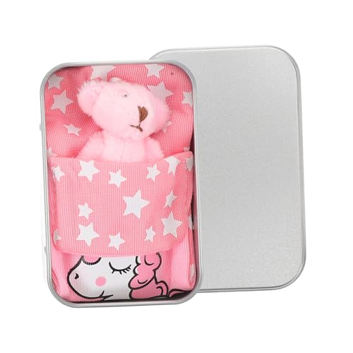 BESTonZON Mini Plüschbär in Dose Kleines Stofftier Kuscheltier für Kinderzimmer Dekoration Partygeschenk Niedlicher Bär in Dose als Sammlerobjekt und Fotorequisite Rosa Plüsch Bär BESTonZON Mini Plüschbär in Dose Kleines Stofftier Kuscheltier für Kinderzimmer Dekoration Partygeschenk Niedlicher Bär in Dose als Sammlerobjekt und Fotorequisite Rosa Plüsch Bär von BESTonZON