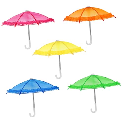 BESTonZON Mini Regenschirm üße Miniaturspielzeug Regenschirme Für Puppen Fotorequisiten Und Dekoration Einfarbig Und Bunt Ideal Für Kreative Spielideen Und Sammlungen von BESTonZON