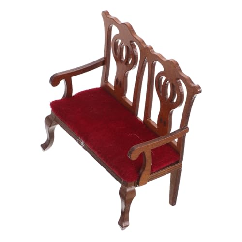 BESTonZON Mini Vintage Stuhl Puppenhaus Kleiner Stuhl Mini Stuhl Miniatur Stuhl Miniatur Sofa Stuhl Mini Möbelmodelle Mini Möbel Für Puppenhaus Rollenspiel Plüsch von BESTonZON