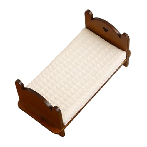 BESTonZON Miniatur Holzbett Für Vintage Einzelbett Walnussfarbe Für Spielzeugzimmer Und Dekoration Möbelstück Für Sammler Und Puppenhausliebhaber BESTonZON Miniatur Holzbett Für Vintage Einzelbett Walnussfarbe Für Spielzeugzimmer Und Dekoration Möbelstück Für Sammler Und Puppenhausliebhaber von BESTonZON