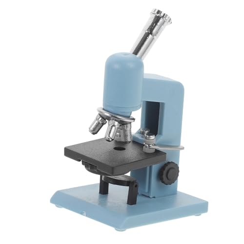 BESTonZON Mini-mikroskop Mini-hausdekoration Lustiges Mikroskopmodell Puppenhauszubehör Min Mini-hausmikroskopmodell Spielszenenmikroskop Dekoratives Mikroskop Kinderspielzeug Plastik Blue von BESTonZON