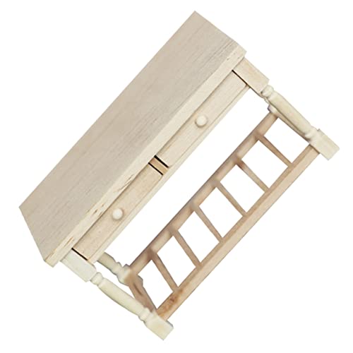 BESTonZON Mini-möbelmodell Dekorationen Miniatur Dekorativ Klein Modern Schreibtisch Rustikal Heimdekoration Minitisch Mit Schublade Entzückende Möbelverzierung Hölzern Beige von BESTonZON