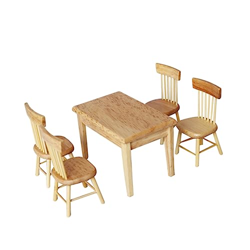 BESTonZON Mini öbelset Für Puppenhaus 5 Teiliges Holzstuhl Und Tischset Naturfarbe Perfekte Puppenhaus Dekoration Für Spielzeugmöbel Für Kreative Spielwelten BESTonZON Mini öbelset Für Puppenhaus 5 Teiliges Holzstuhl Und Tischset Naturfarbe Perfekte Puppenhaus Dekoration Für Spielzeugmöbel Für Kreative Spielwelten von BESTonZON