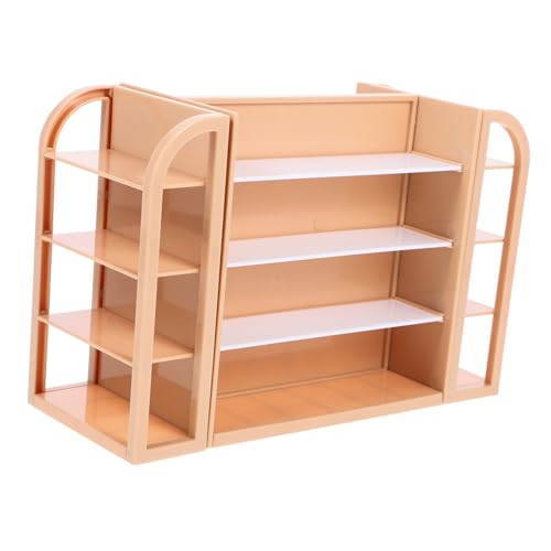 BESTonZON Mini-supermarktregal Mini- Bausätze Etiketten Für Kleine Behälter Blumenkorb Kaffeespielzeug Kaffeemaschine Für Mini-kaffeemaschine Modell Anzeige Plastik von BESTonZON