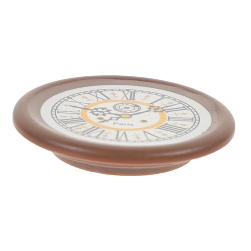 BESTonZON Mini-wandmontage Uhr Miniatur Puppe Steht Klein Mini-hausdekoration Mini -hausmöbel Harz Braun BESTonZON Mini-wandmontage Uhr Miniatur Puppe Steht Klein Mini-hausdekoration Mini -hausmöbel Harz Braun von BESTonZON