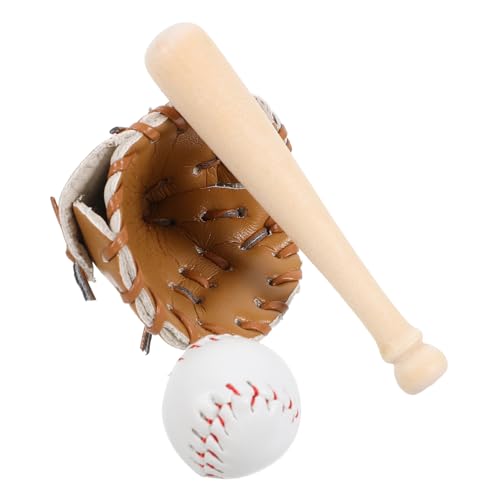 BESTonZON Miniatur Baseball aus Teiliges Mini Baseball Kit für Puppenhaus Dekoration Realistische Sportspielzeug Miniatur Baseballschläger und Handschuh Langlebig und Detailgetreu für BESTonZON Miniatur Baseball aus Teiliges Mini Baseball Kit für Puppenhaus Dekoration Realistische Sportspielzeug Miniatur Baseballschläger und Handschuh Langlebig und Detailgetreu für von BESTonZON