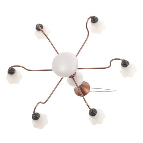 BESTonZON Miniatur Deckenlampe Modell Mini Hängelampe für Puppenhaus und Sandtisch Dekoration Warmweiß Kleine Handwerkslampe für Micro Landschaft und Garten von BESTonZON