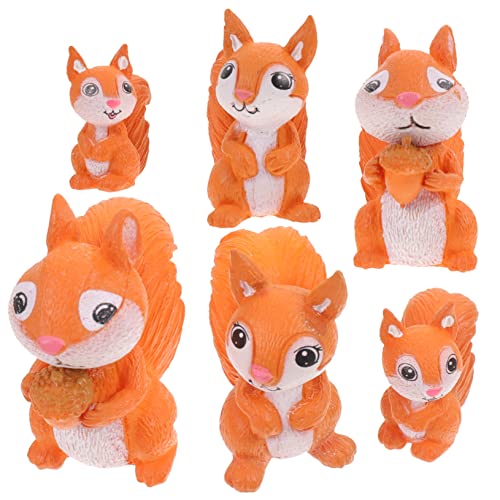 BESTonZON Miniatur Eichhörnchen Figuren 6 Stück Niedliche Eichhörnchen Dekoration für Schreibtisch und Garten PVC Tierfiguren für Selbstgemacht Projekte und Feengärten BESTonZON Miniatur Eichhörnchen Figuren 6 Stück Niedliche Eichhörnchen Dekoration für Schreibtisch und Garten PVC Tierfiguren für Selbstgemacht Projekte und Feengärten von BESTonZON