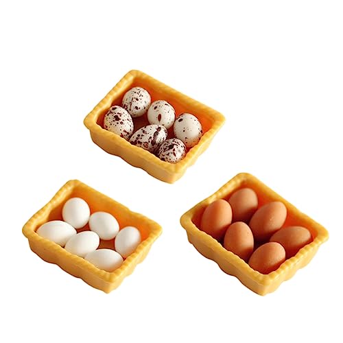 BESTonZON 3 Stücke Miniatur Puppe Mini Korb Ornament Realistische Simulation Für Mini Küche Szene von BESTonZON