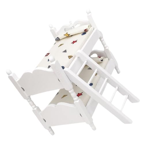 BESTonZON Miniatur Etagenbett Modell 1/12 Für Puppenhaus Buntes Geometrisches Design Ideales Für Rollenspiele Und Puppenmöbel Dekoration BESTonZON Miniatur Etagenbett Modell 1/12 Für Puppenhaus Buntes Geometrisches Design Ideales Für Rollenspiele Und Puppenmöbel Dekoration von BESTonZON