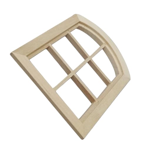 BESTonZON Miniatur Fensterrahmen Modell Mini Haus Fenster Dekoration Zubehör für Puppenhaus und Miniatur Möbel Feine Verarbeitung Langlebig für DIY und Fotorequisiten von BESTonZON