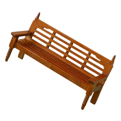 BESTonZON Miniatur Gartenbank Deko Modell mit Realistischer Gestaltung Vielseitig für DIY Mikrolandschaften und Outdoor Garten Kleine Sitzgelegenheit für Terrasse Balkon Miniaturmöbel für von BESTonZON
