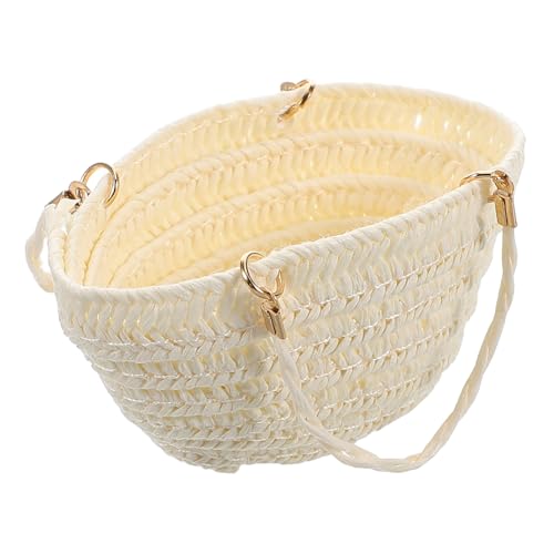 BESTonZON Miniatur Handtasche Handgewebter Weißer Strohbasket für Puppenhaus Dekoration und Aufbewahrung Kleines Tragbares Mini Picknickkorb Zubehör für Puppen Langlebig und Detailreich BESTonZON Miniatur Handtasche Handgewebter Weißer Strohbasket für Puppenhaus Dekoration und Aufbewahrung Kleines Tragbares Mini Picknickkorb Zubehör für Puppen Langlebig und Detailreich von BESTonZON