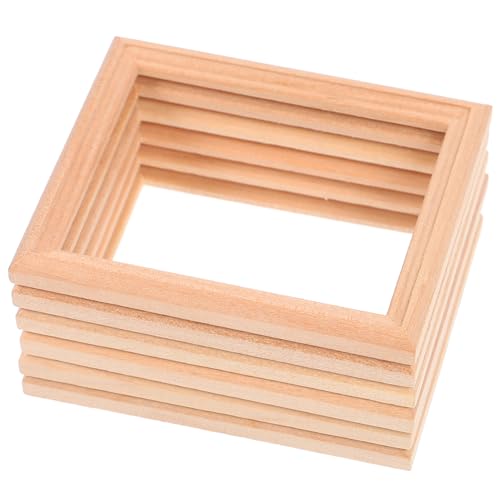 BESTonZON Miniatur Holz Fotorahmen Für Puppenhaus DIY Dekorationszubehör Für Foto Layout Und Hölzerne Verzierungen Perfekte Requisiten Für Mikro Welt BESTonZON Miniatur Holz Fotorahmen Für Puppenhaus DIY Dekorationszubehör Für Foto Layout Und Hölzerne Verzierungen Perfekte Requisiten Für Mikro Welt von BESTonZON