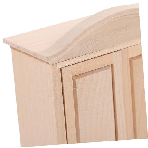 BESTonZON Miniatur Holzmöbel Mini Kleiderschrank Modell Puppenhaus Zubehör Handgefertigt Natürliche Textur Kompakt für Kreative Dekoration BESTonZON Miniatur Holzmöbel Mini Kleiderschrank Modell Puppenhaus Zubehör Handgefertigt Natürliche Textur Kompakt für Kreative Dekoration von BESTonZON