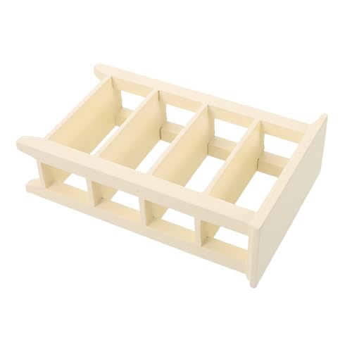 BESTonZON Miniatur Holzregal Lagig Stabiles DIY Aufbewahrungsregal für Puppenhaus Platzsparendes Möbelmodell Vielseitig als Dekoration und Lernspielzeug Geeignet Elfenbeinfarben von BESTonZON