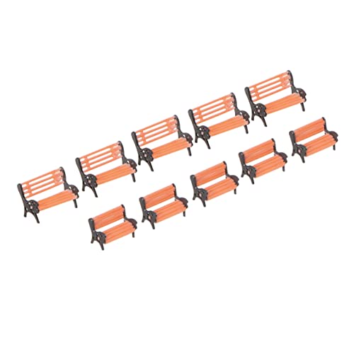 BESTonZON Miniatur Parkbänke Modell Freizeitbank Für Landschafts Und Modelleisenbahn Layouts DIY Park Bench 5 x 1/150 Und 5 x 1/100 Maßstab von BESTonZON