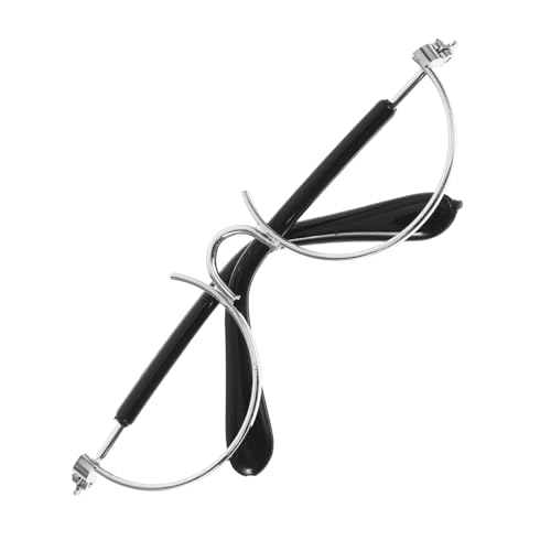 BESTonZON Miniatur Puppenbrille Metallrahmen Linsenlos Retro Vintage Sonnenbrille für Puppenkostüm Vielseitig für DIY Party und Puppenhaus Zubehör von BESTonZON