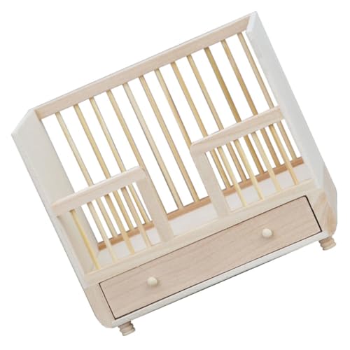 BESTonZON Miniatur Puppenhaus Bett Holz Möbelstück für Puppenhaus Geeignet für Schlafzimmer Dekoration BESTonZON Miniatur Puppenhaus Bett Holz Möbelstück für Puppenhaus Geeignet für Schlafzimmer Dekoration von BESTonZON