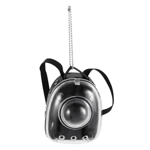 BESTonZON Miniatur Puppenhaus Katzen-Rucksack mit Realistischem Design Tragbarer Miniatur Haustier Katzen Hunde-Rucksack Transparent-schwarz für Sammler und Katzenliebhaber von BESTonZON