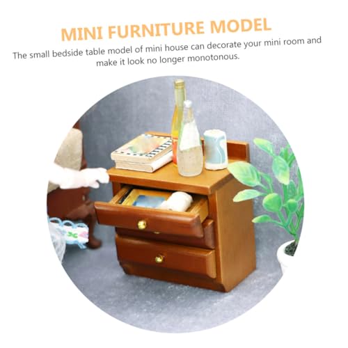 BESTonZON Miniatur Puppenhaus Möbel Moderner Stil Puppenhaus Zubehör Adorable Bett Tisch Modell aus Holz Langlebig für Spiel und Dekoration von BESTonZON