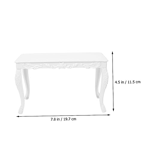 BESTonZON Miniatur Puppenhaus Möbel Set Umweltfreundliches Kleiner Tisch mit Kunststoffstühlen Realistische Miniaturmöbel für Puppenhaus Wohnzimmereinrichtung Vielseitiges Zubehör für DIY von BESTonZON