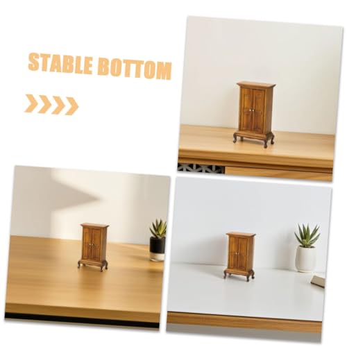BESTonZON Miniatur Puppenhaus Schrank Europäischer Stil Doppeltüriger Kleiderschrank Holz Möbelmodell Für Dekoration DIY Zubehör BESTonZON Miniatur Puppenhaus Schrank Europäischer Stil Doppeltüriger Kleiderschrank Holz Möbelmodell Für Dekoration DIY Zubehör von BESTonZON