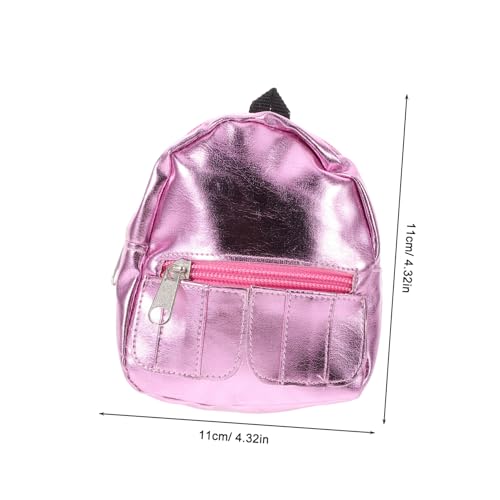BESTonZON Miniatur Puppenrucksack Rosa Kleine Schultasche Accessoire Für Puppen Rucksack Dekoration Micro Szene Zubehör BESTonZON Miniatur Puppenrucksack Rosa Kleine Schultasche Accessoire Für Puppen Rucksack Dekoration Micro Szene Zubehör von BESTonZON