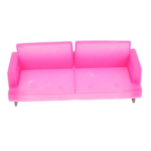 BESTonZON Miniatur Puppensofa Luxuriöses Pinkes Prinzessin Design Puppenhaus Möbel Spielzimmer Dekor Detailreiche Sofa Stuhl für Mädchen von BESTonZON