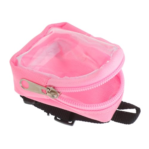 BESTonZON Miniatur Rucksack mit Transparentem Fenster Verstellbare Schulterriemen Süßes Design für Puppen Baumwollspielzeug für Puppenzubehör als Puppenhaus Dekoration von BESTonZON