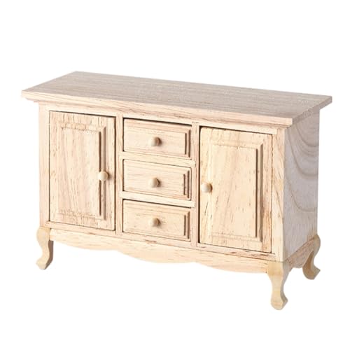 BESTonZON Miniatur Sideboard Kabinett Handgefertigt Puppenhaus Dekoration Kinderspielzeug Sammler Zubehör Puppenstubenmöbel Miniaturmöbel Kompakt Leicht BESTonZON Miniatur Sideboard Kabinett Handgefertigt Puppenhaus Dekoration Kinderspielzeug Sammler Zubehör Puppenstubenmöbel Miniaturmöbel Kompakt Leicht von BESTonZON