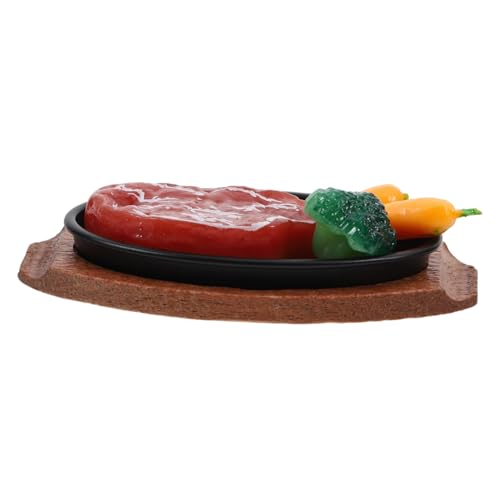 BESTonZON Miniatur Steak Modellspielzeug Realistische Lebensmittelspielzeug Robust Langlebig Kompakt Tragbar für Puppenhaus Küchenzubehör und Dekoration von BESTonZON