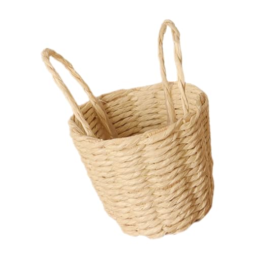 BESTonZON Miniatur Wickelkorb für Puppenhaus Ovaler Storage Basket aus Natürlichem Stroh Vielseitige Dekoration für Mini Häuser Mikrolandschaften für Aufbewahrung von Kleinen Accessoires BESTonZON Miniatur Wickelkorb für Puppenhaus Ovaler Storage Basket aus Natürlichem Stroh Vielseitige Dekoration für Mini Häuser Mikrolandschaften für Aufbewahrung von Kleinen Accessoires von BESTonZON