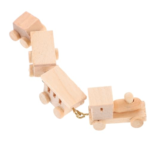 BESTonZON Niedliches Mini-eisenbahnmodell für Jungen und Mädchen Puppenhaus-Ornament Holzeisenbahn-Spielzeug Jungen- und Mädchen-Spielzeug Babypuppe BESTonZON Niedliches Mini-eisenbahnmodell für Jungen und Mädchen Puppenhaus-Ornament Holzeisenbahn-Spielzeug Jungen- und Mädchen-Spielzeug Babypuppe von BESTonZON
