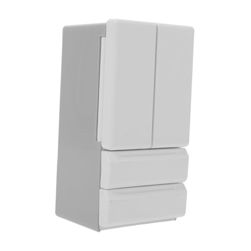 BESTonZON Miniatur-doppeltür-kühlschrank mit Beleuchtung Mini Kühlschrank für Puppenhaus Kindgerechte Miniatur-kühltruhe für Desktop-Spiel und Rollenspiel in Puppenküche Weiß BESTonZON Miniatur-doppeltür-kühlschrank mit Beleuchtung Mini Kühlschrank für Puppenhaus Kindgerechte Miniatur-kühltruhe für Desktop-Spiel und Rollenspiel in Puppenküche Weiß von BESTonZON