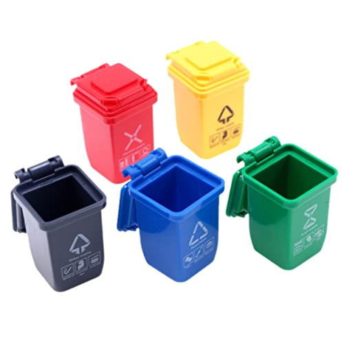 BESTonZON 5 Stück Miniatur-mülleimer-Modelle Sandtisch-Layout Dekoration Mülleimer-Figur -mülleimer-Modell Mini-mülleimer Für Zuhause von BESTonZON