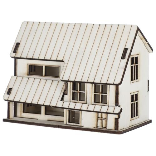 BESTonZON Miniaturhaus Weihnachtsszene 3D-Puzzle- Modell Montagehaus DIY Mini House Weihnachtsszenenfiguren Hausmontagemodell Weihnachtsdorf Selber Machen Kabinenmodell Beige Holz BESTonZON Miniaturhaus Weihnachtsszene 3D-Puzzle- Modell Montagehaus DIY Mini House Weihnachtsszenenfiguren Hausmontagemodell Weihnachtsdorf Selber Machen Kabinenmodell Beige Holz von BESTonZON