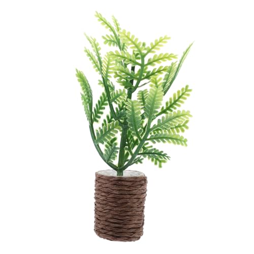 BESTonZON Miniaturpflanzen Künstliche Bonsai-verzierung Miniatur-pflanzenmodell Winzige Bonsai-Simulation Sitzkissen Kinder Auto Miniatur-topfblume Essen Spielen Puppenhaus Plastik Ob11 von BESTonZON