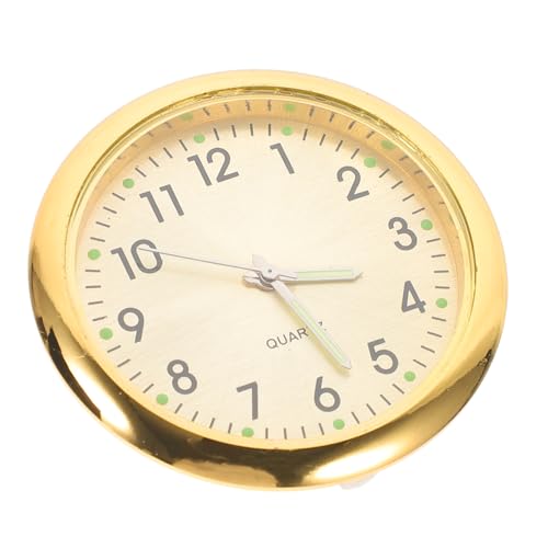BESTonZON Miniaturuhrmodell Dekorativ Wand Miniaturen Klein Dekorationen Winzig Puppe Mini-uhrenfigur Miniaturmodell Miniatur-zubehör Miniaturartikel Legierung.Glas.Papier Golden von BESTonZON